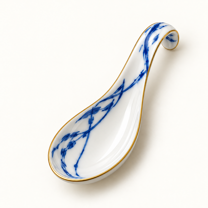 Azure Willow Porcelain-Style Spoon