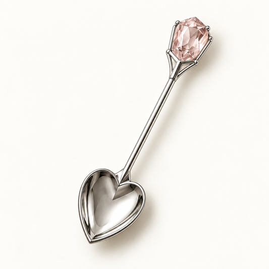 Rosé Jewel Heart Spoon