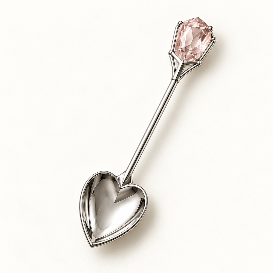Rosé Jewel Heart Spoon
