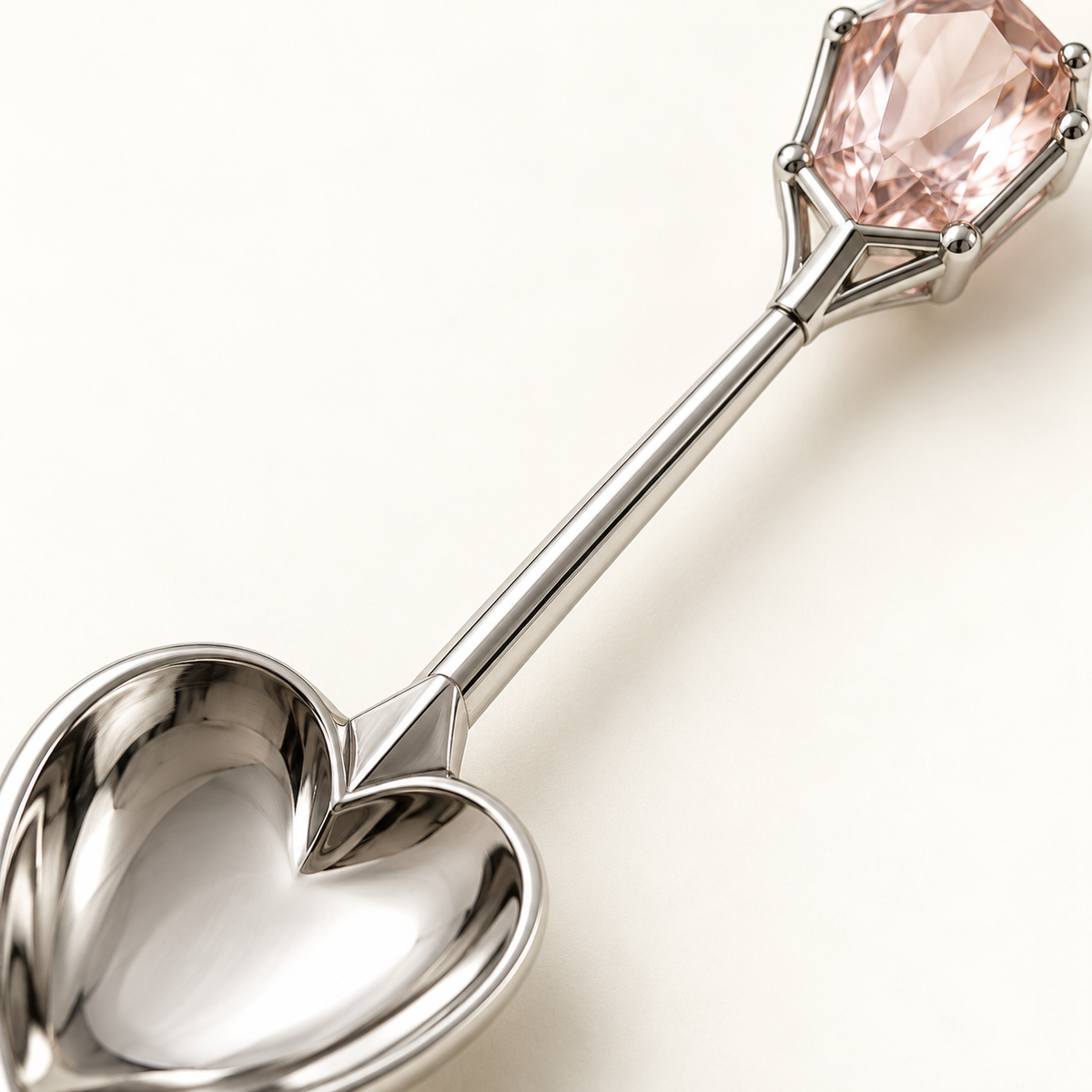 Rosé Jewel Heart Spoon
