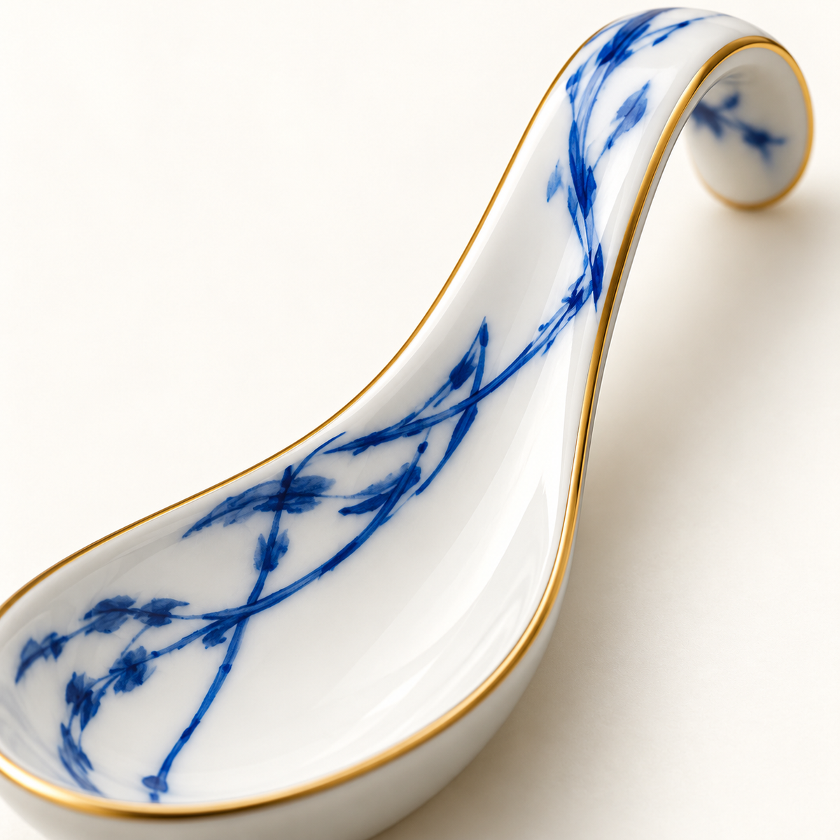 Azure Willow Porcelain-Style Spoon